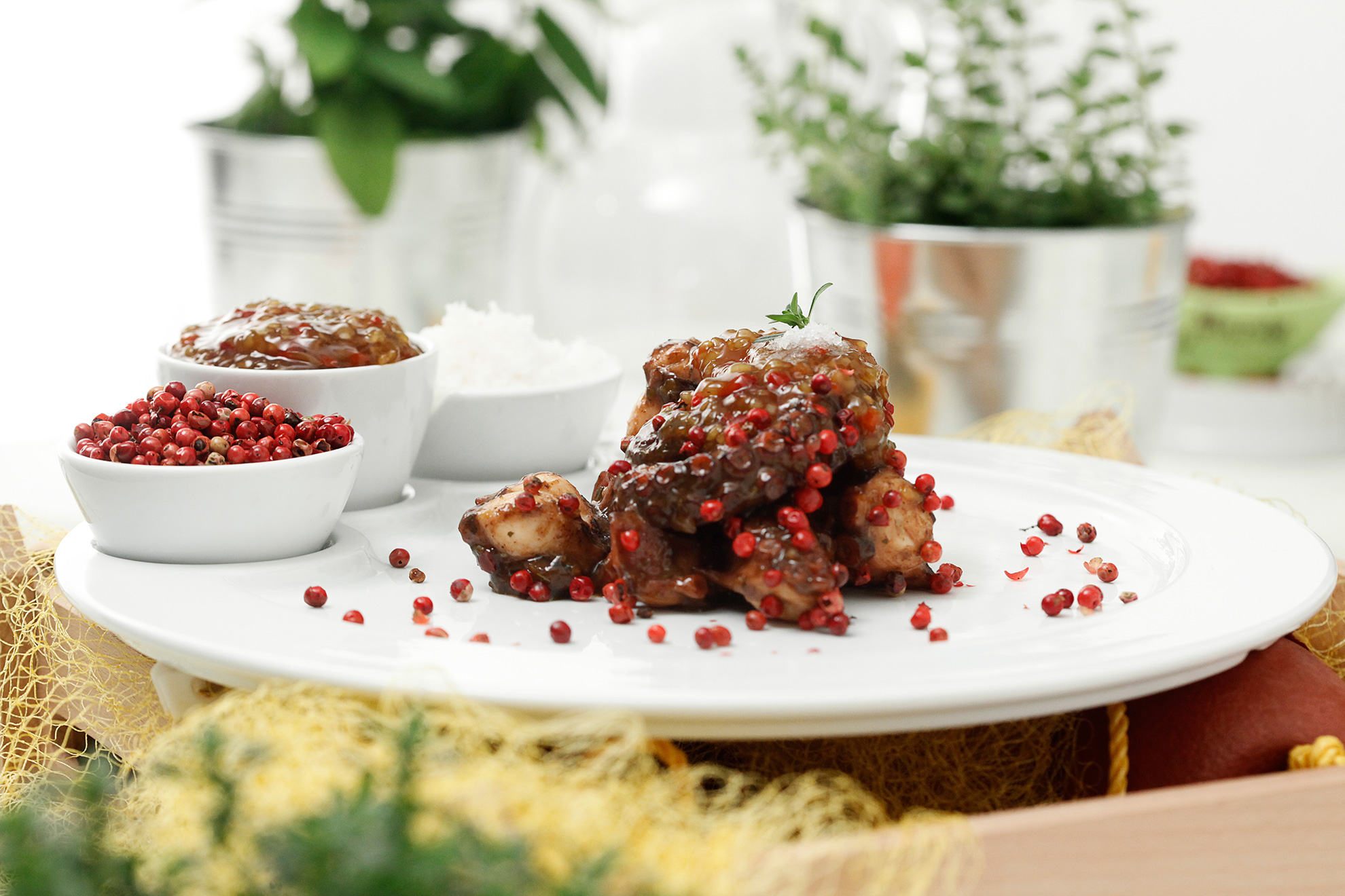 Χταπόδι ξυδάτο με chutney κρεμμυδιού